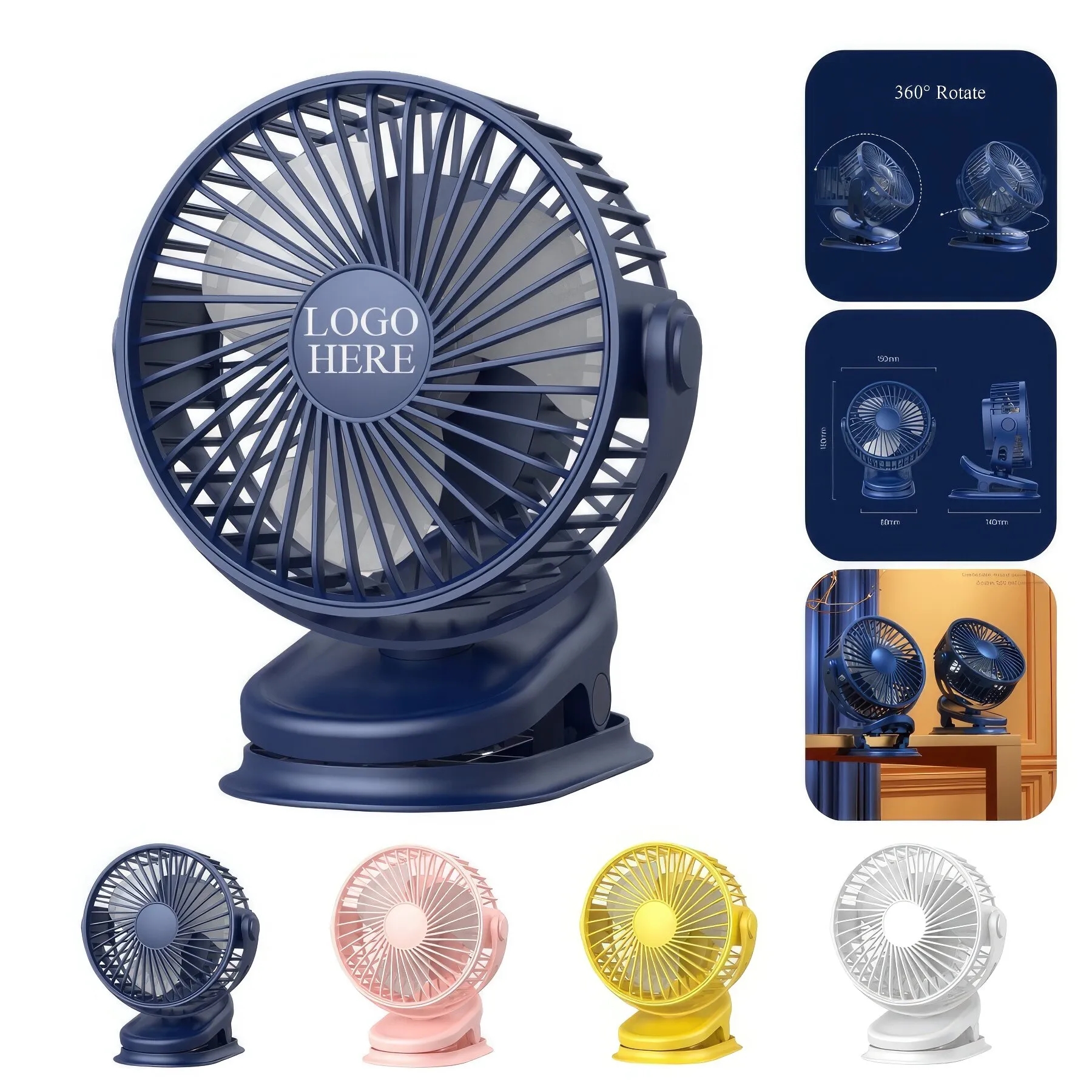 USB Desk Clip Fan 4