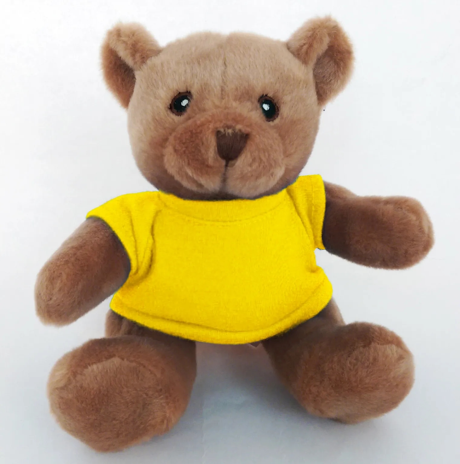 6" Beanie Brown Bear with Embroidered Eyes 4