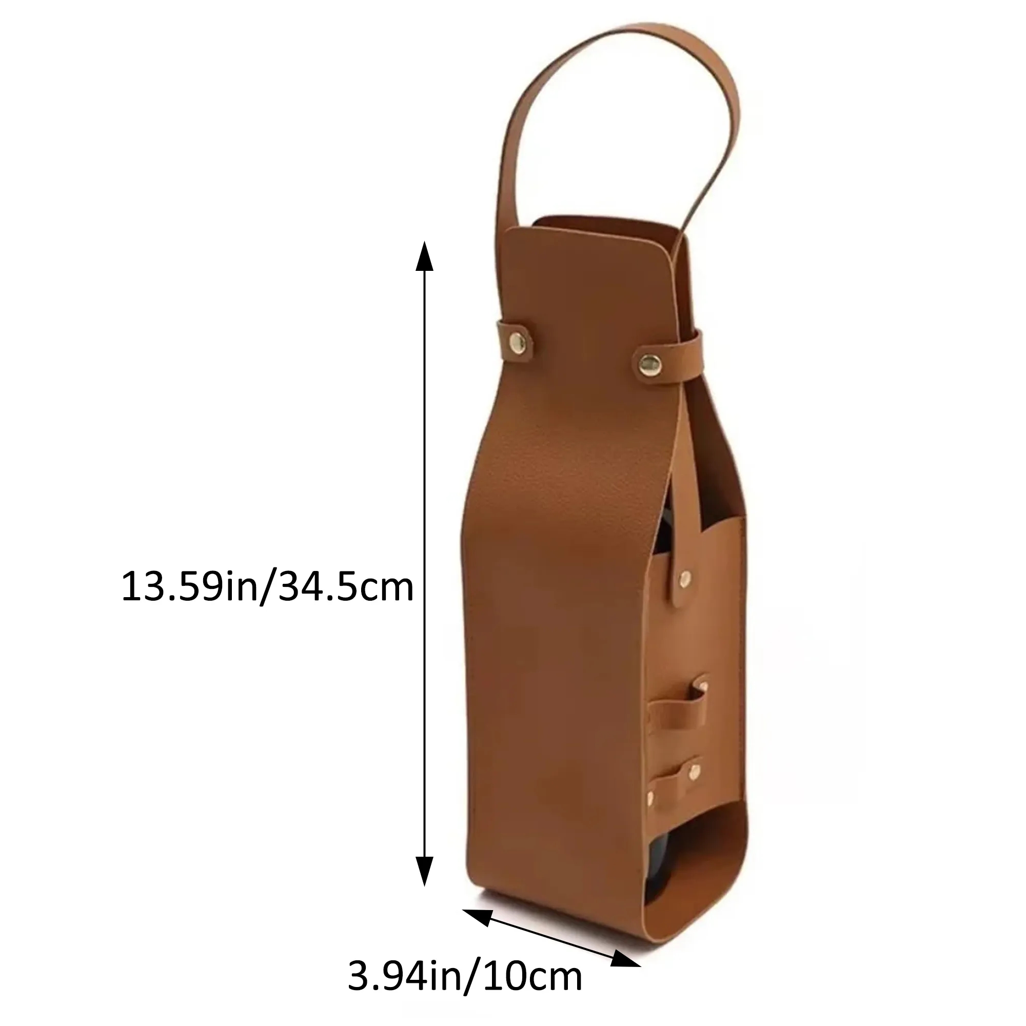 PU Leather Wine Bottle Carrier Bag 3