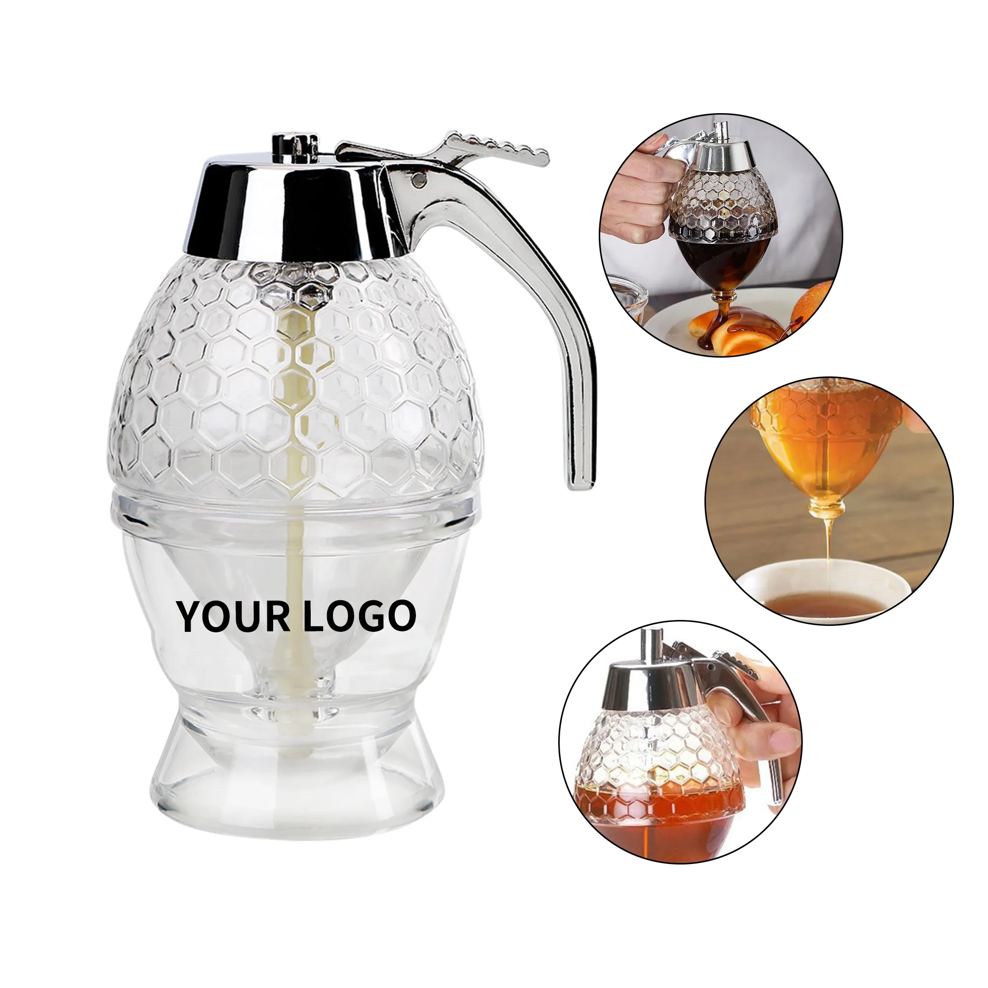 MOQ 50 No-Drip Honey Syrup Dispenser 5
