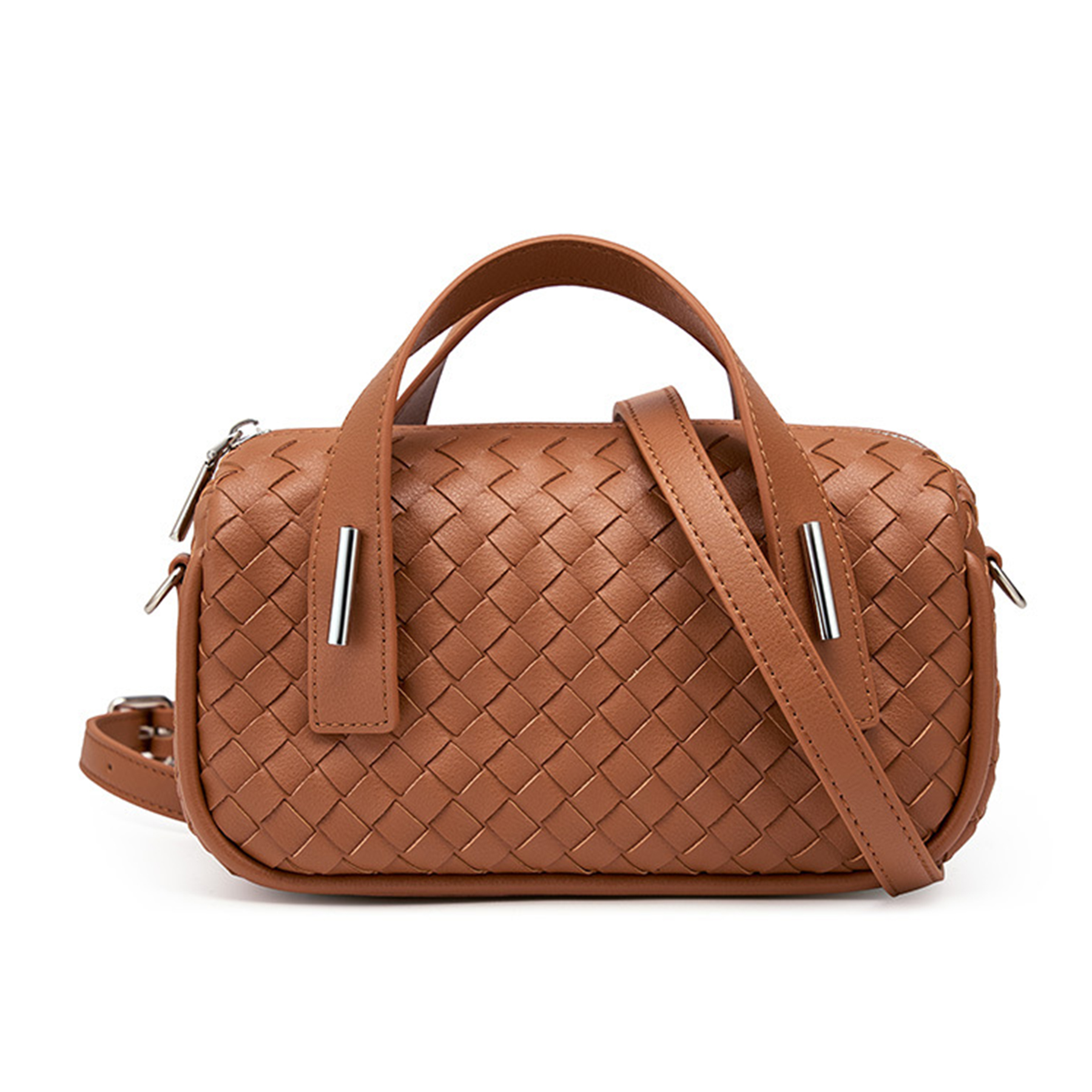 Genuine Leather Simple woven shoulder cross-body bag 2