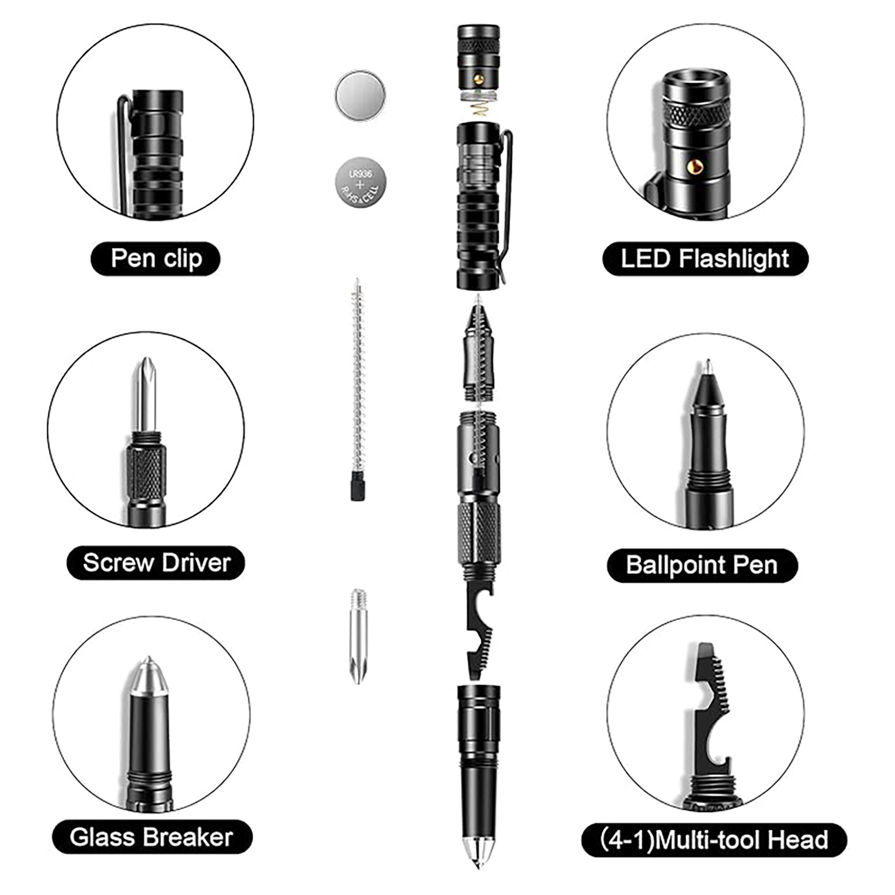 9 in 1 Multi Functional Tactical Survival Pen 1