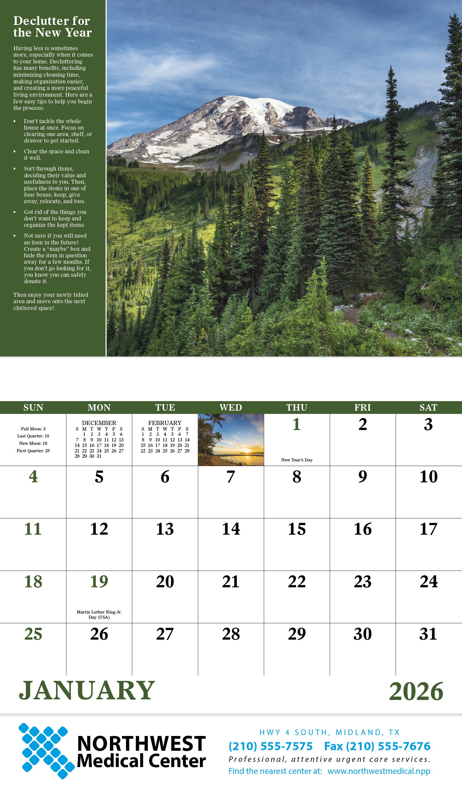 Good Value™ Healthy Living - Stapled Calendar 6