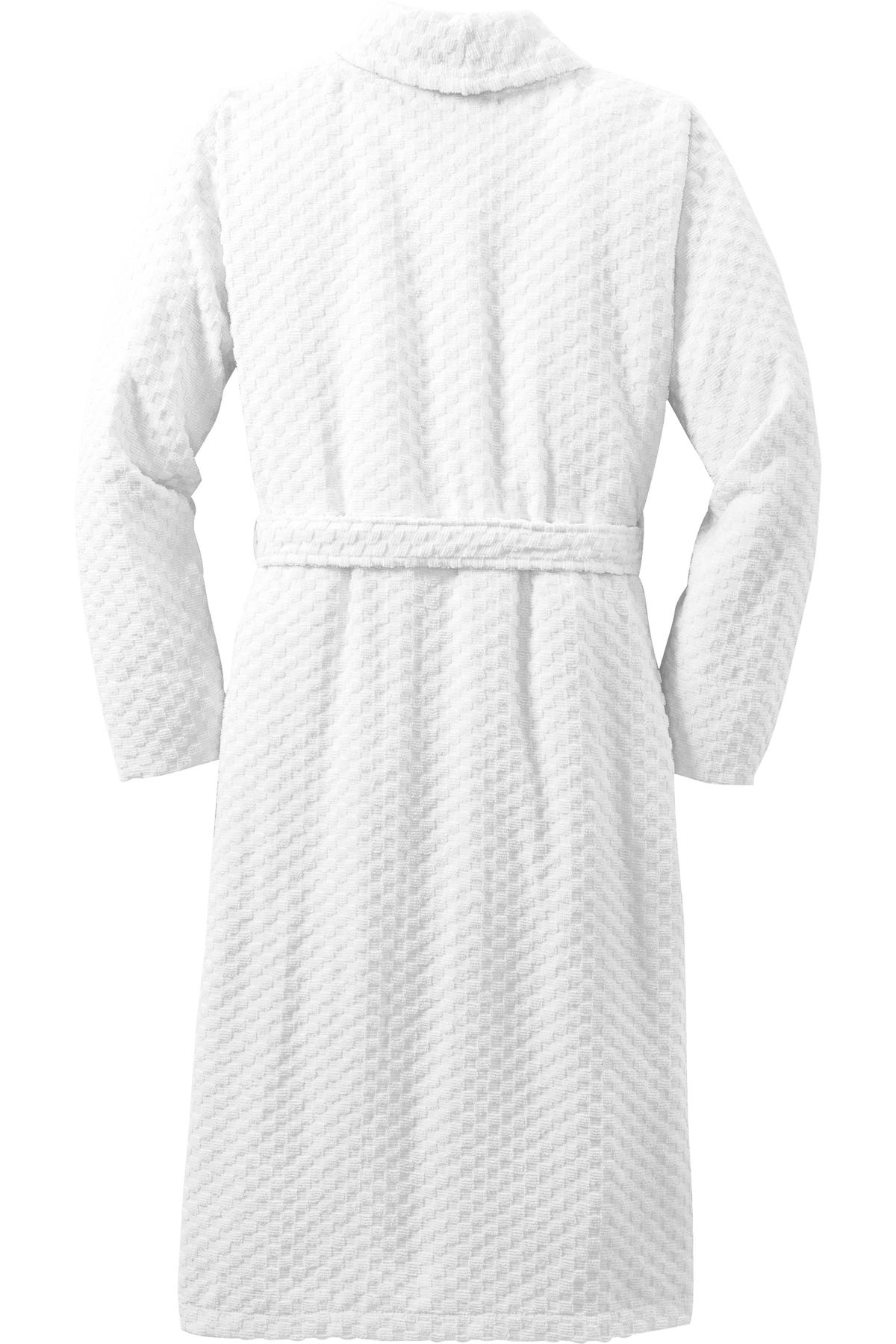 Checkered Terry Shawl Collar Robe