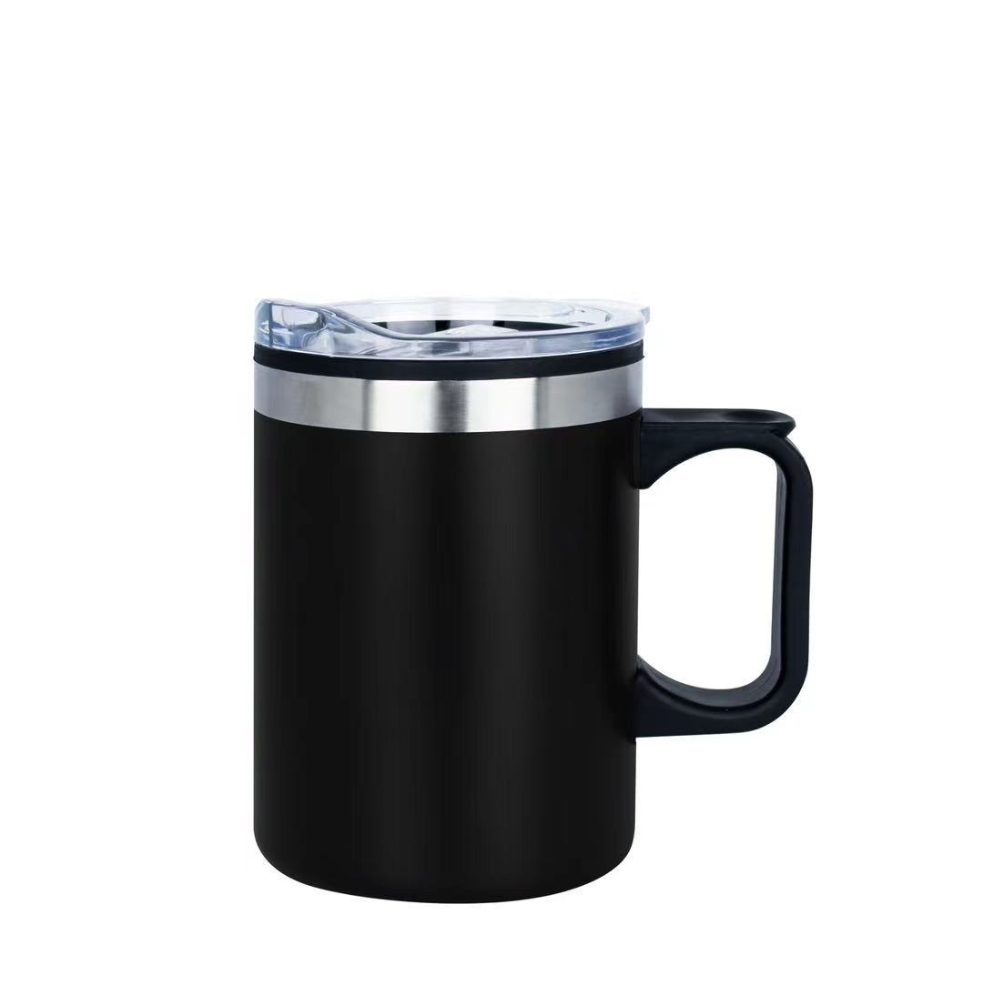 14oz Double Wall Mug with SS Outer & Plastic Liner with Handle 6