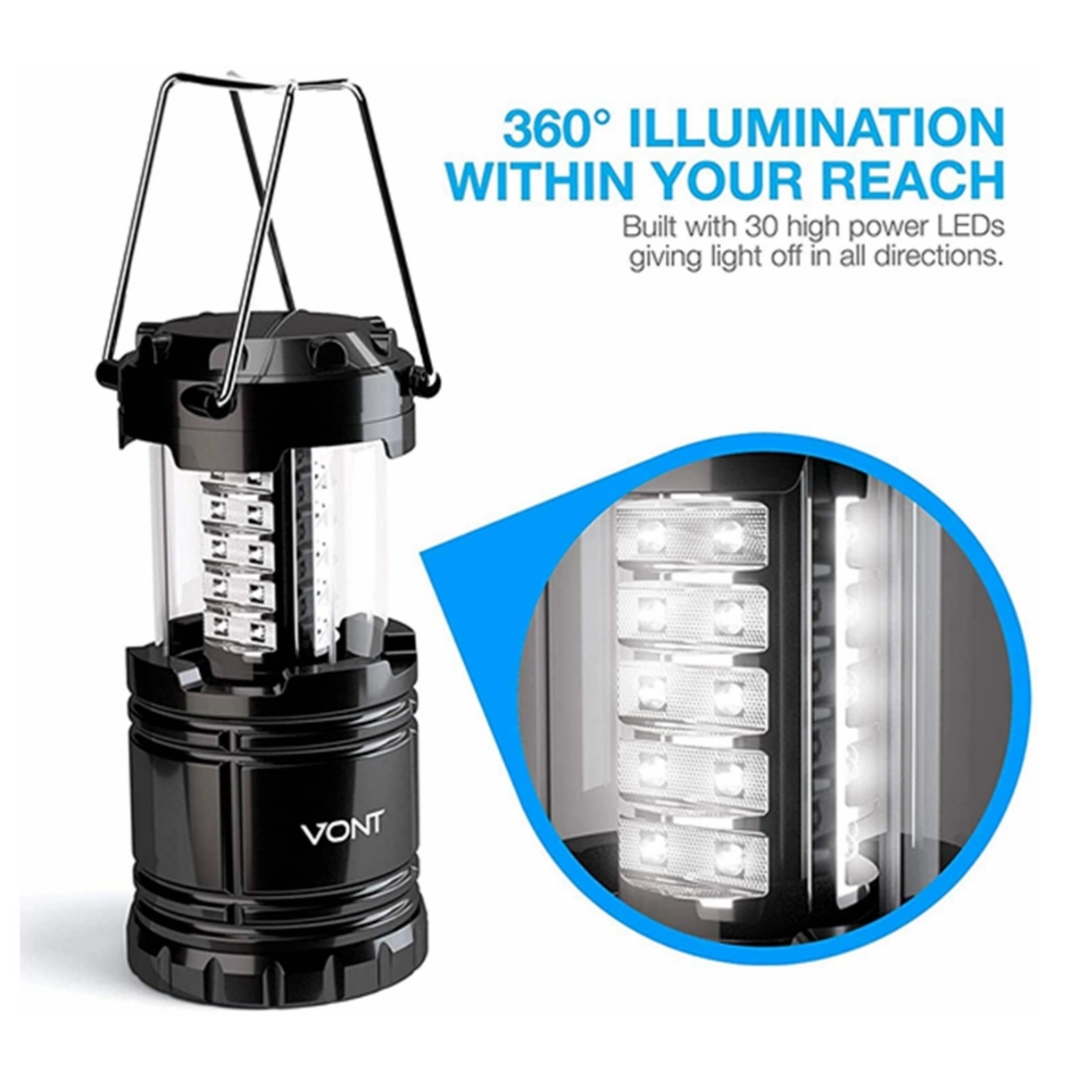 Portable LED Camping Lantern Flashlights 3