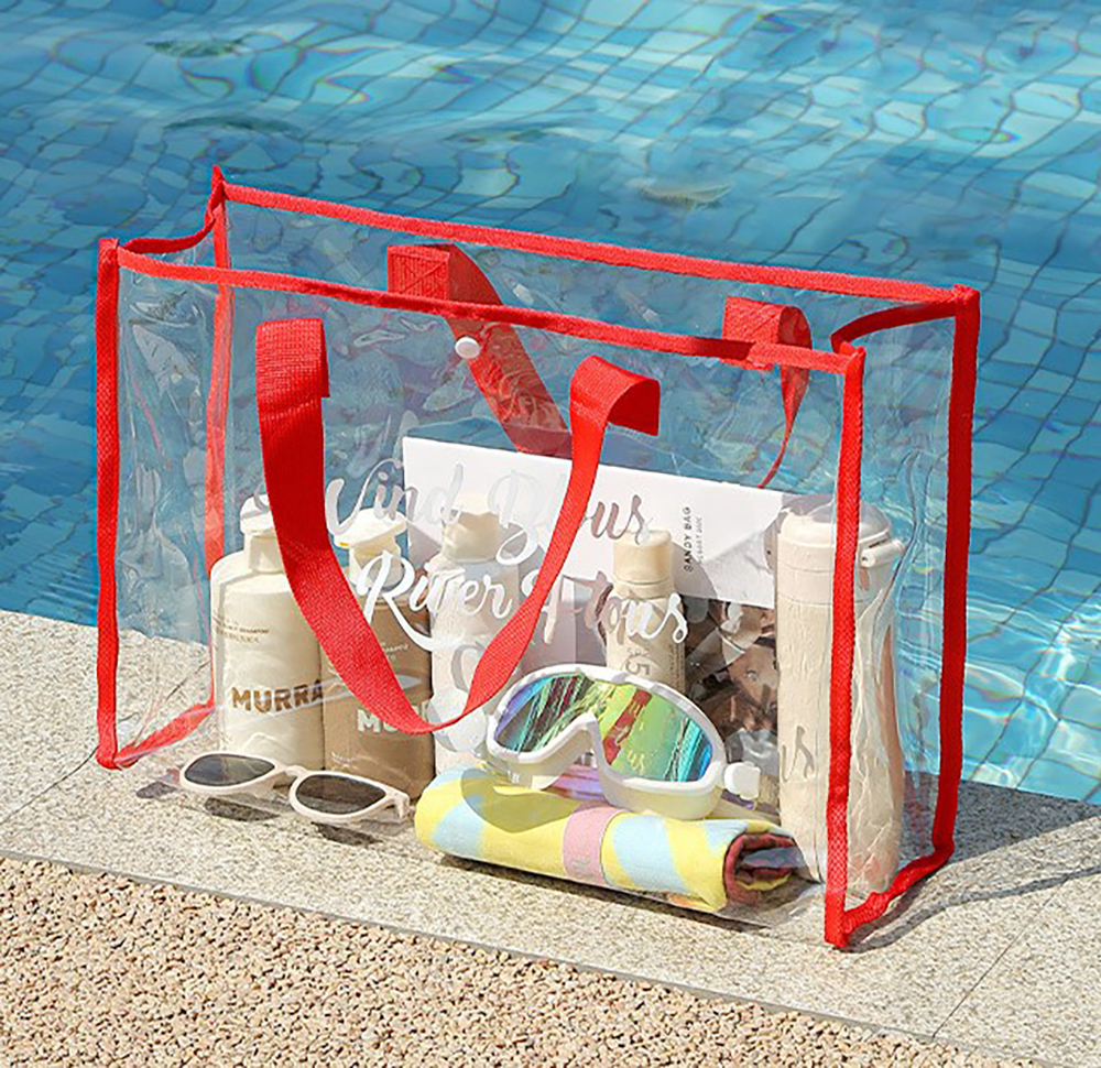 Clear PVC Beach Tote Bag 2