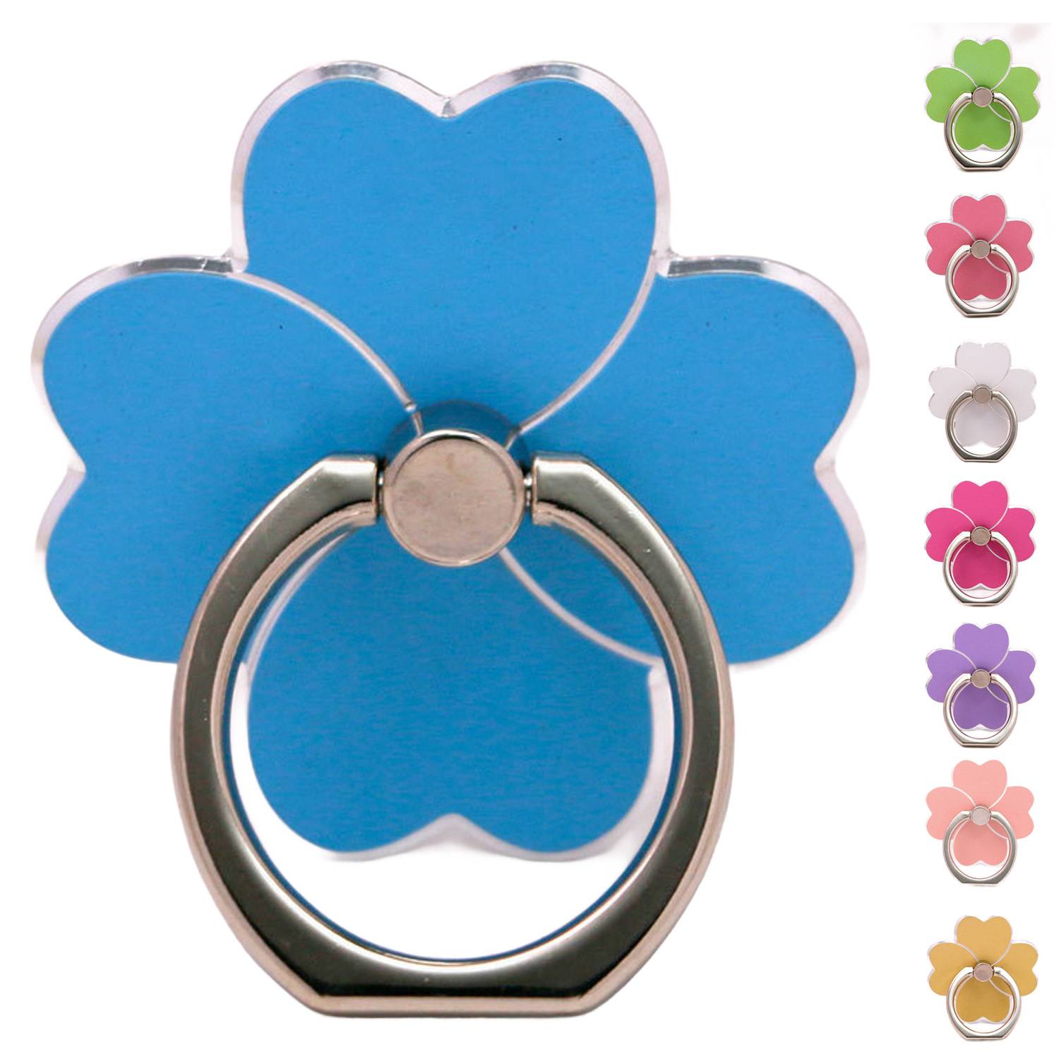 Metal 4-Leaf Clover 360 Degree Rotating Phone Ring Stand 13