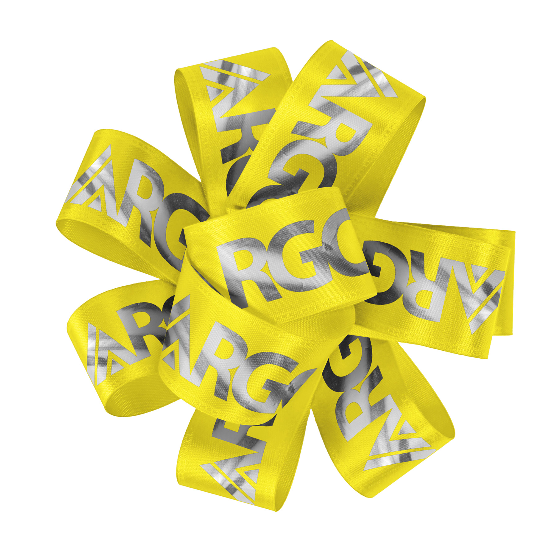 1" Badge Satin Bow - Foil Print 17