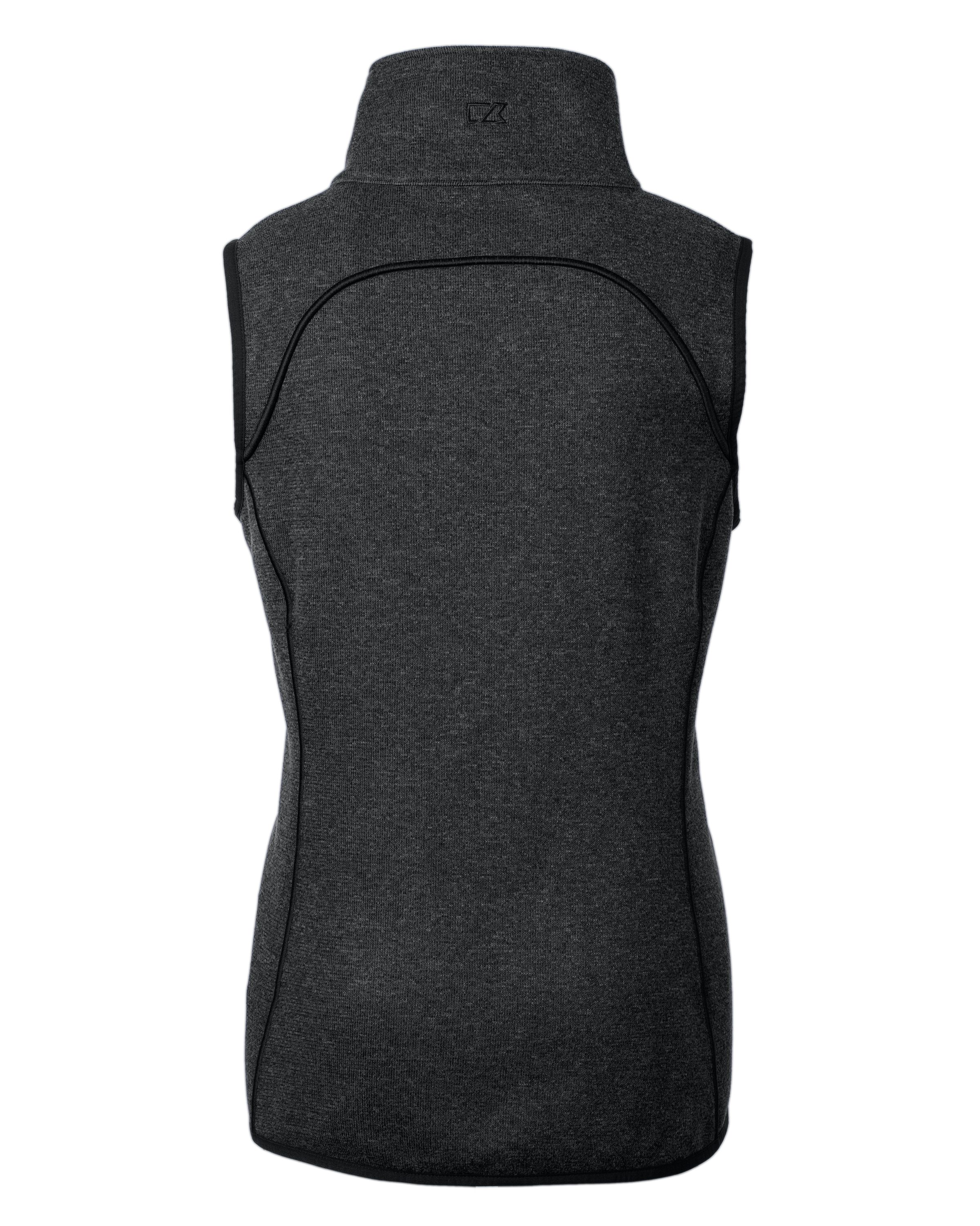 Cutter & Buck Mainsail Sweater-Knit Womens Full Zip Asymmetrical Vest 26