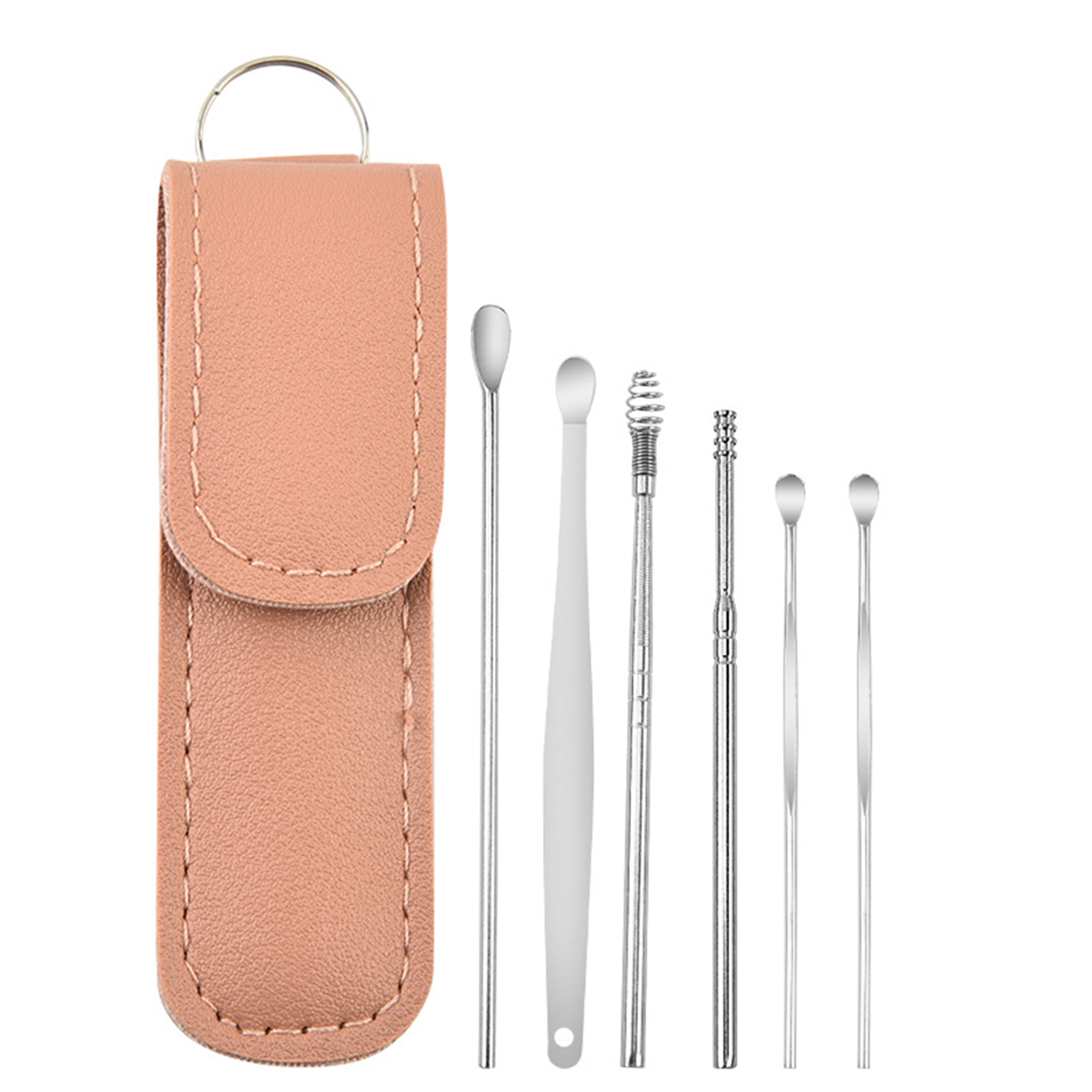 Stainless Steel Earwax Removal Kit With Pouch 6