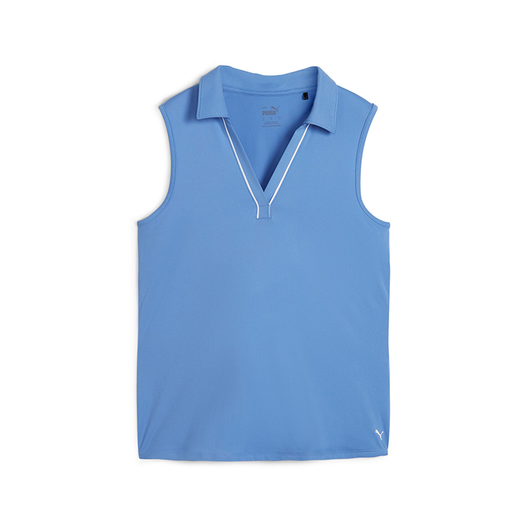 Puma Ladies Cloudspun Piped Sleeveless Polo 10