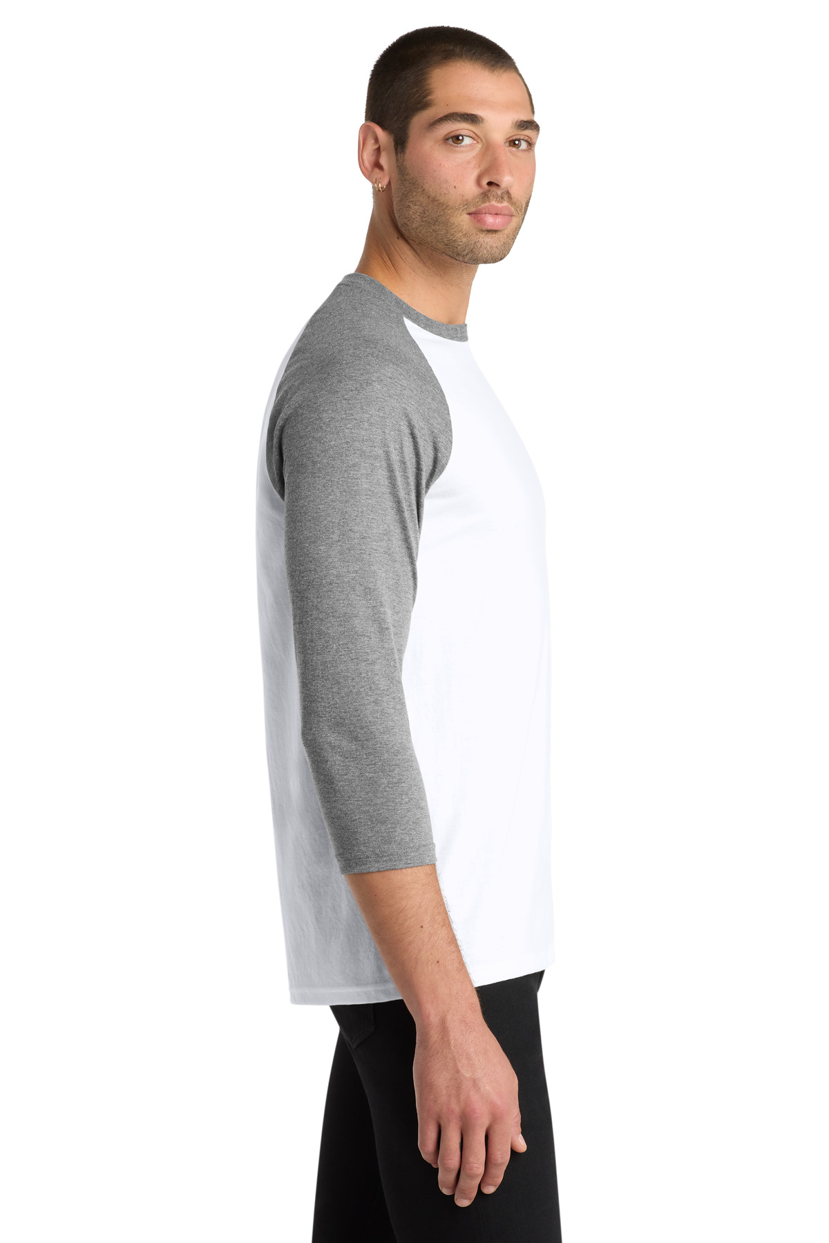 District Perfect Tri 3/4-Sleeve Raglan. DM136 67