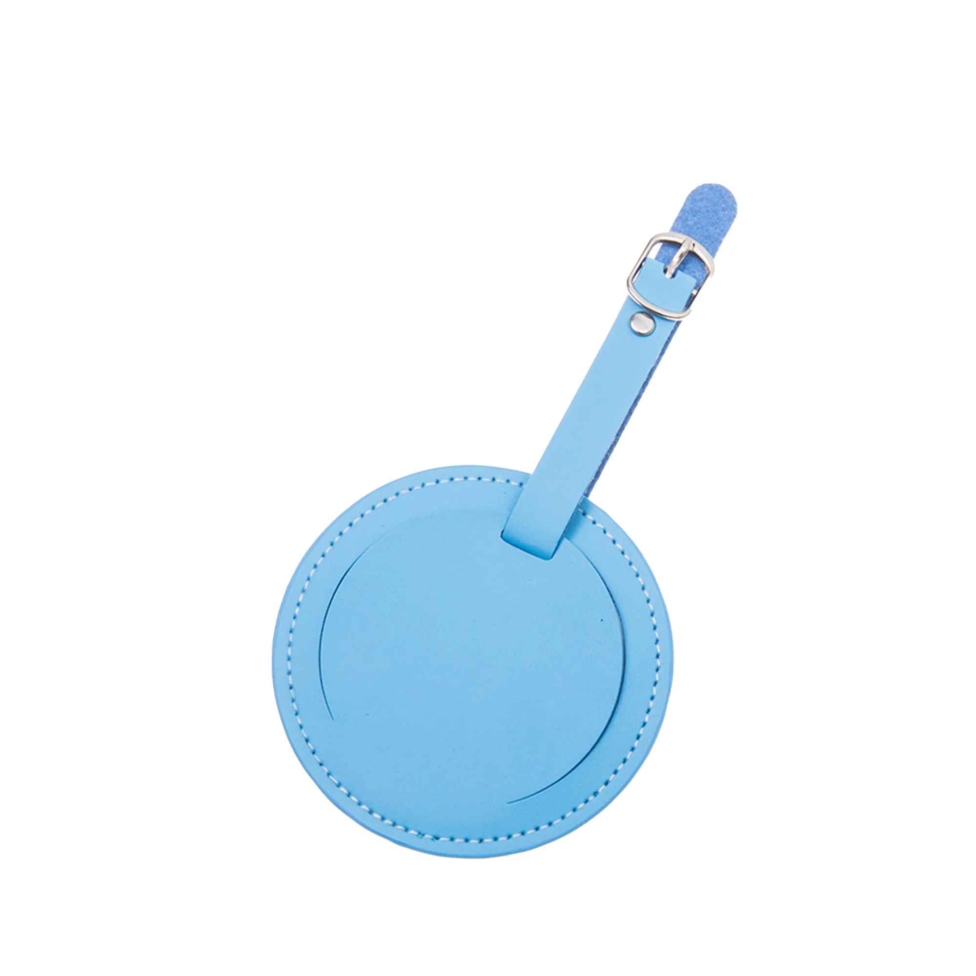 Round Leather Luggage Tag with Custom Logo 6