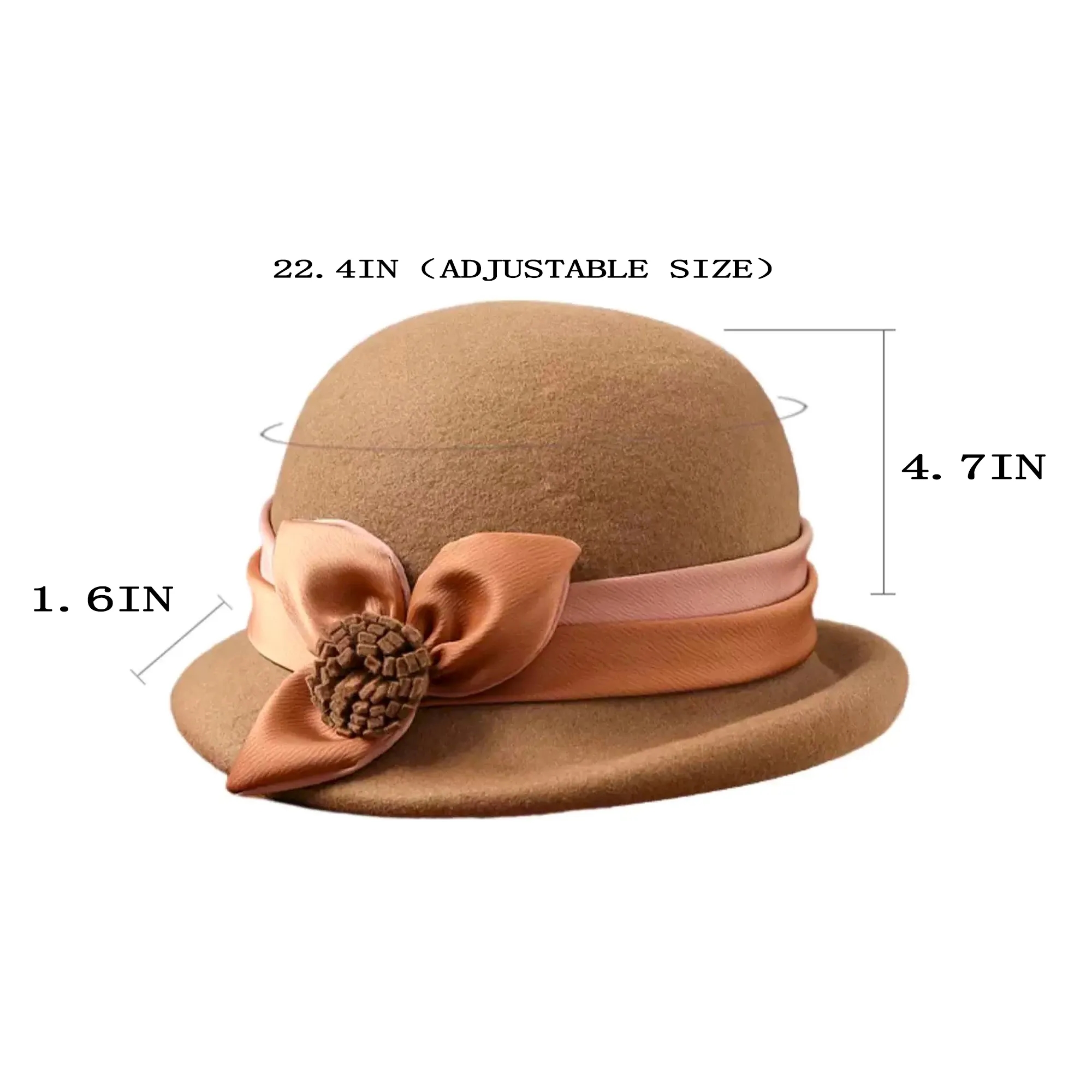 Women's Woolen Formal Dress Hat 5