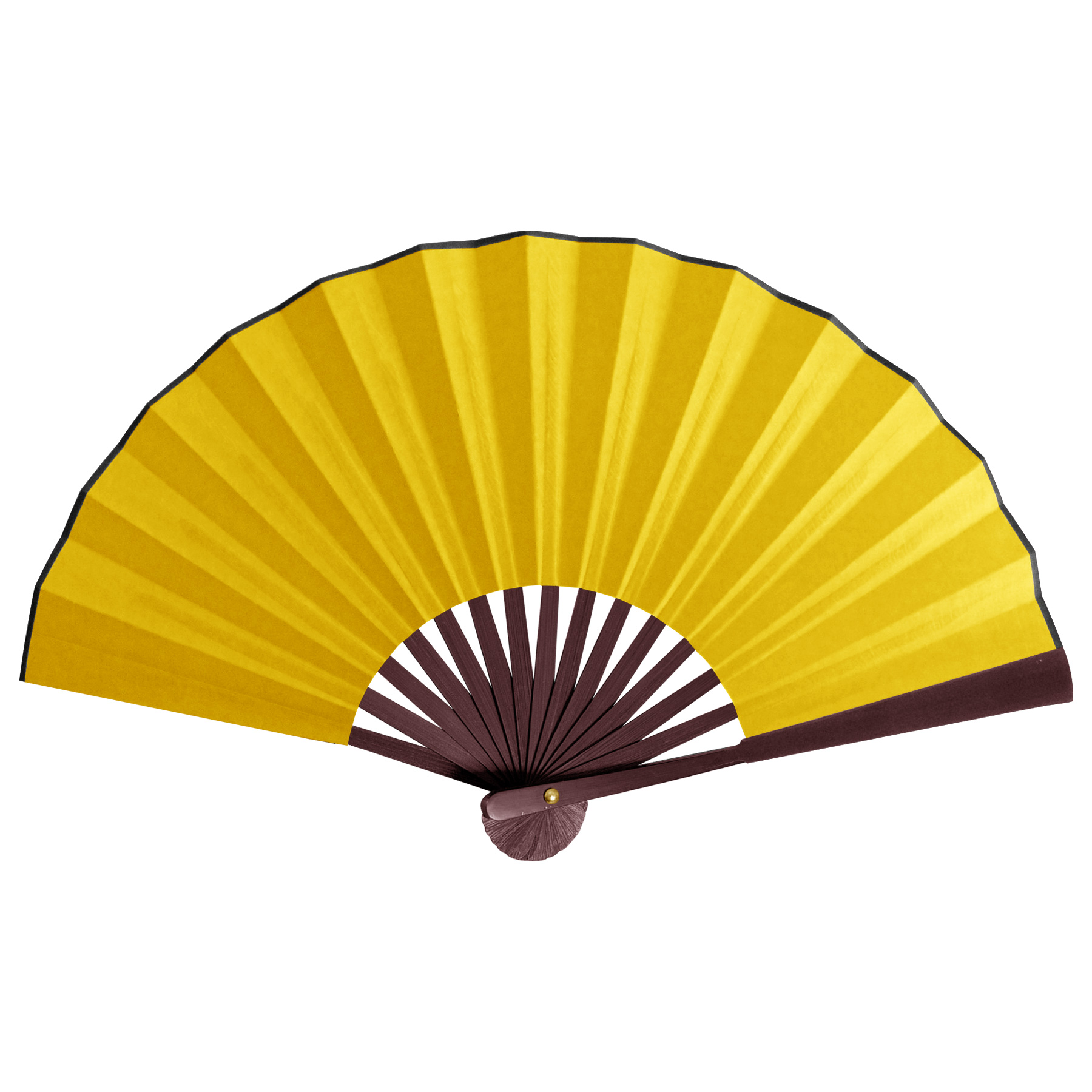 13''L Spun Silk Cloth Bamboo Fan 9