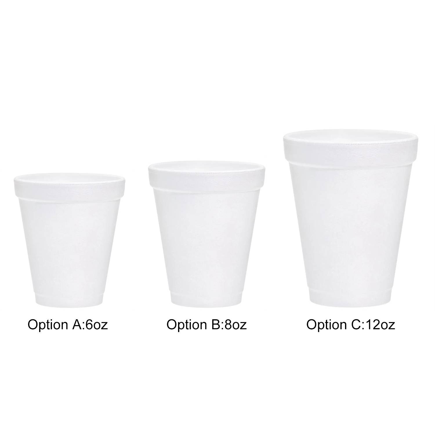 6/8/12oz Disposable Foam Cup 3