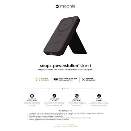 mophie® Snap + 10000 mAh Powerstation Stand 28