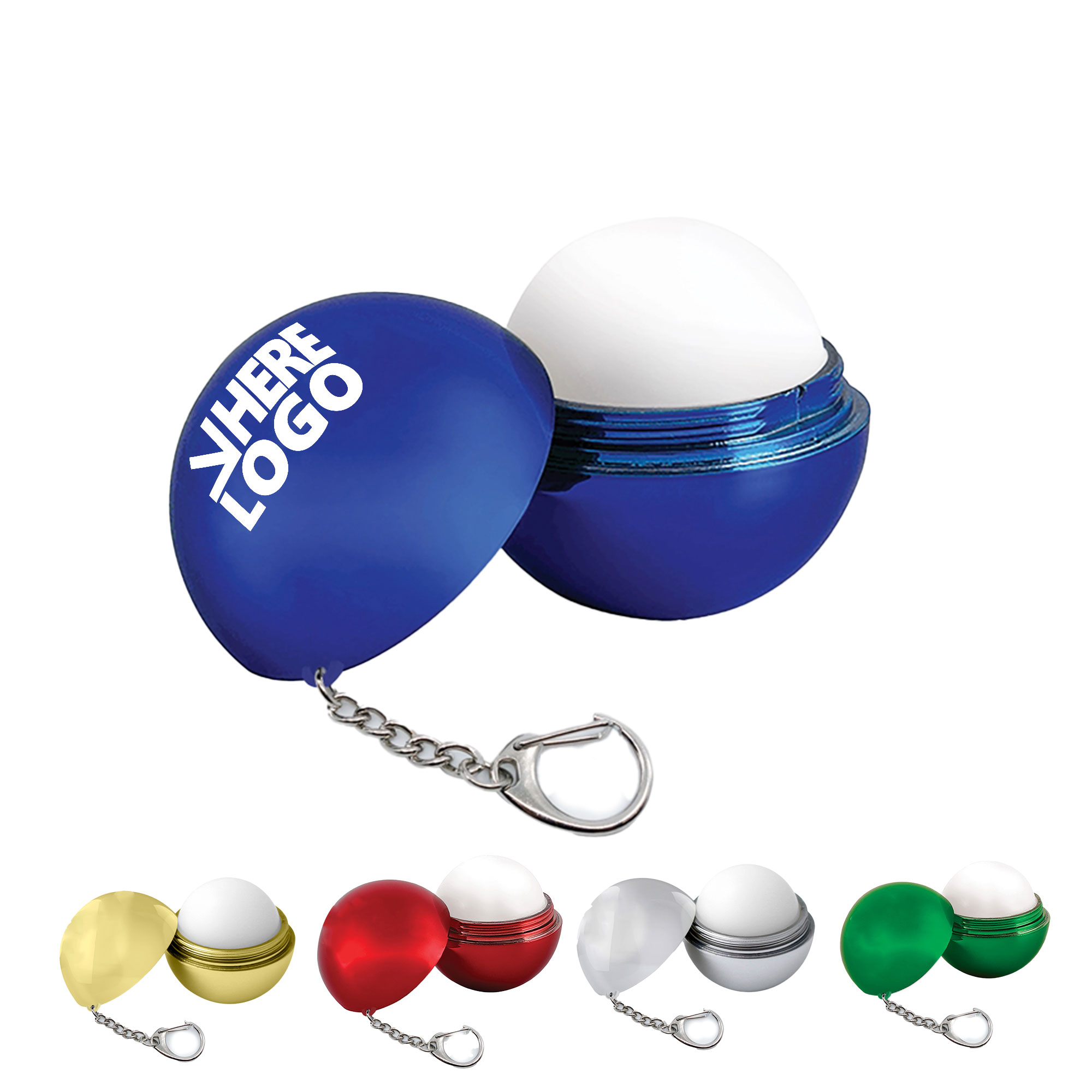 MOQ 20 Metallic Lip Balm Keyring Lip Care 1