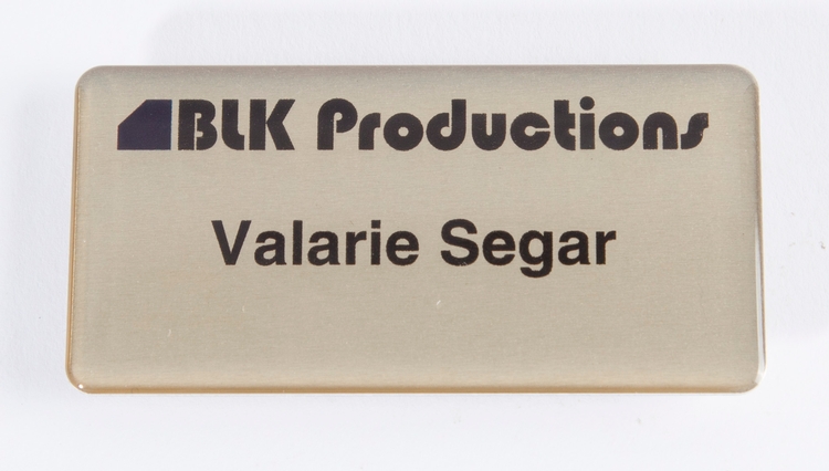3" W x 1.5" H - Metal Name Badge 2