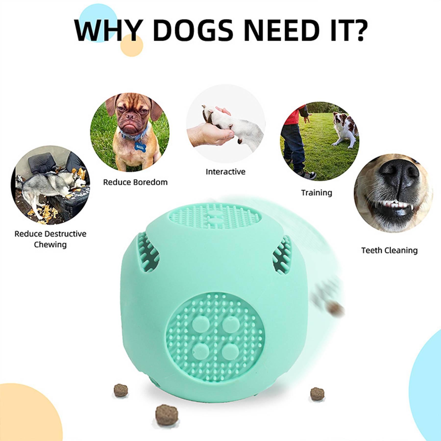 Silicone Best dice Dental Chew Dog Toy 4