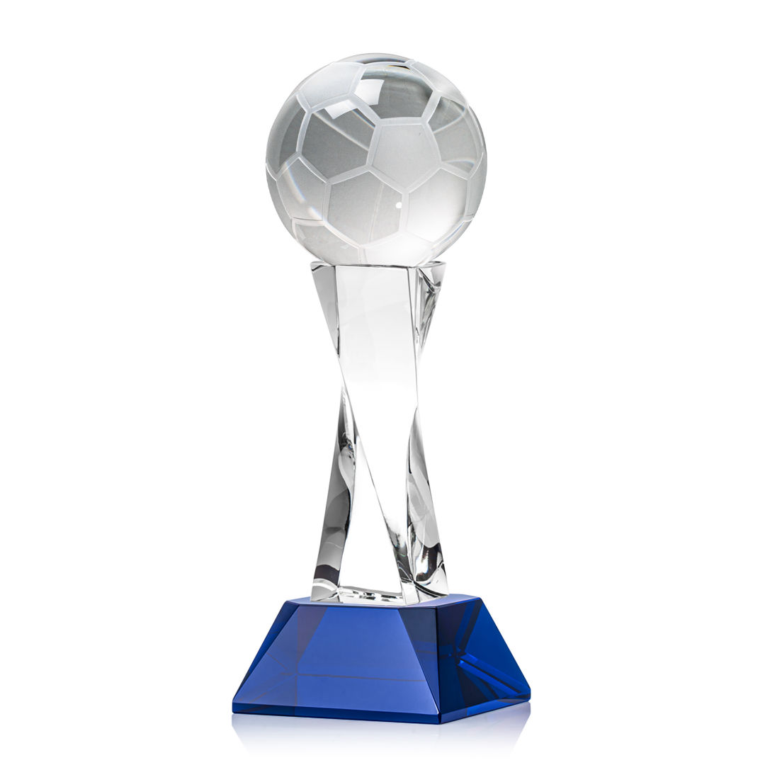 Soccer Ball Award on Langport Base - Blue 3