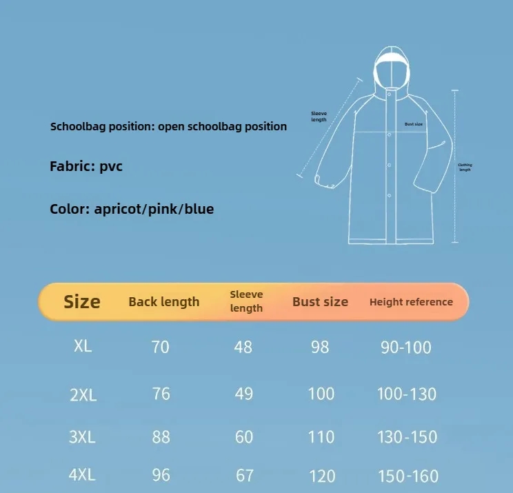 Waterproof Kids Rain Poncho with Hood 5