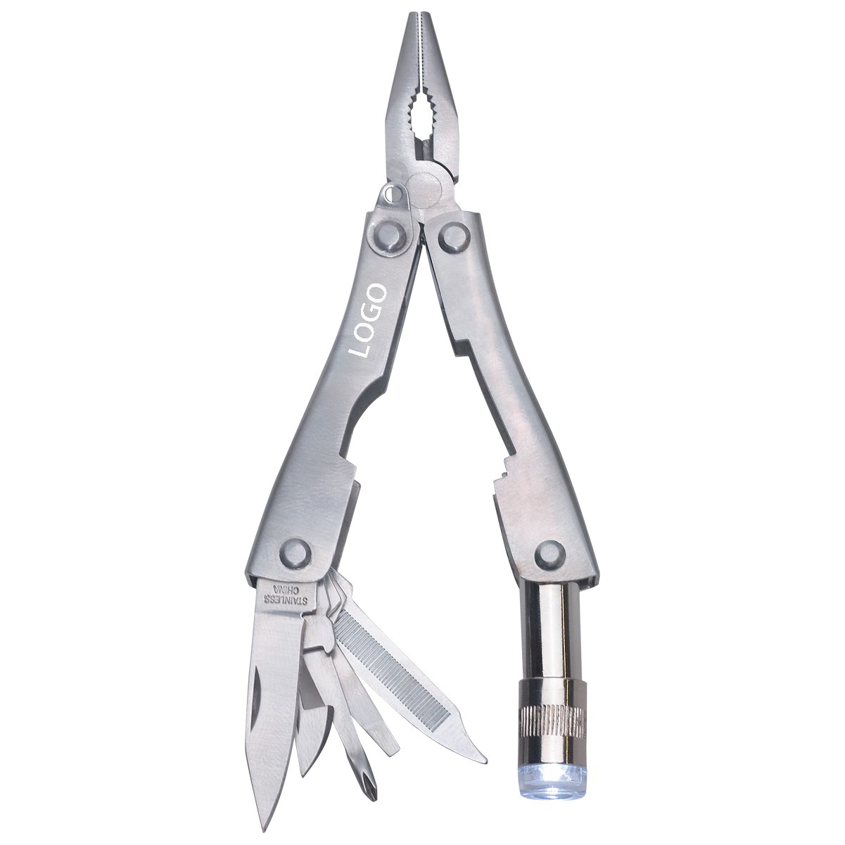 Micro Stainless Multi-Function Pliers w/ Super Bright LED 3