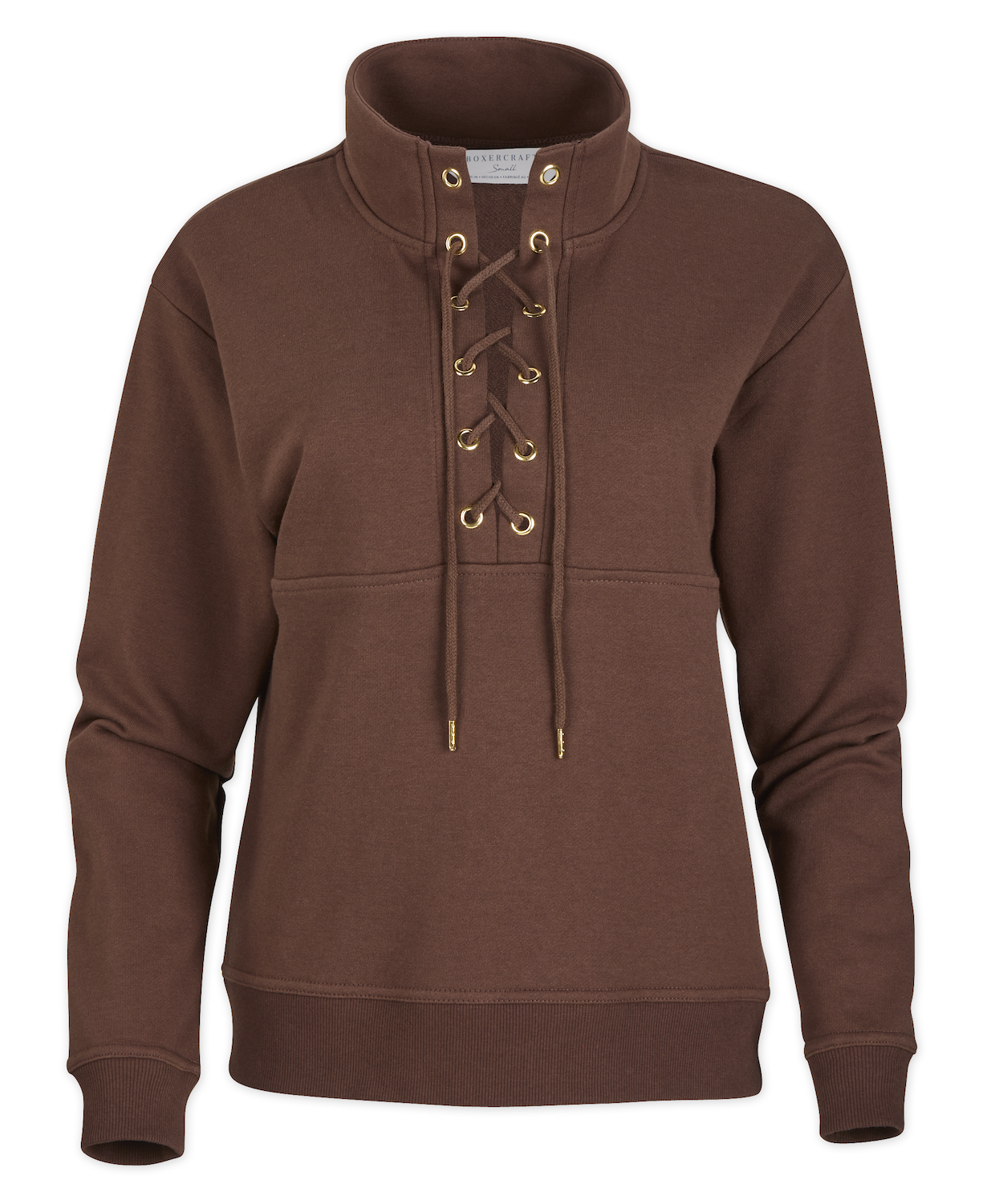 BOXERCRAFT WOMEN'S LS LACE UP PULLOVER 6