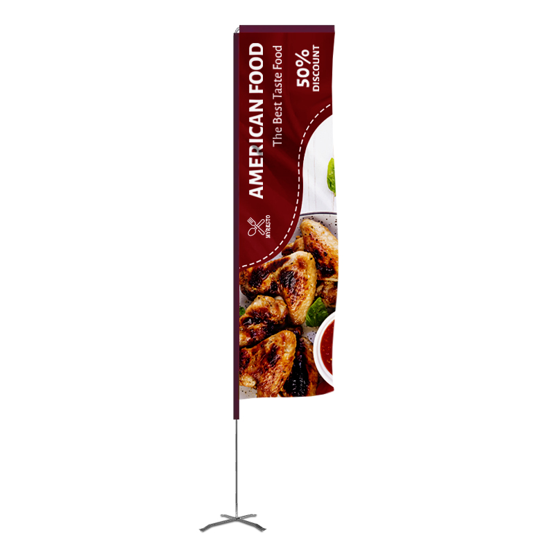 Elbow Banner™ Rectangle Flag with Pole - Double-Sided - 8.5' 1