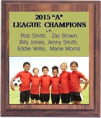 7" x 9" Cherry Finish Plaque with a Full Color Metal Plate 2