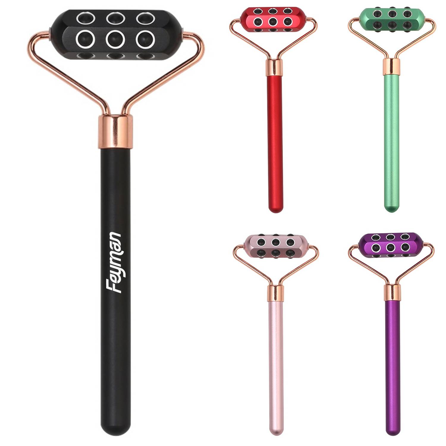 T Shape Roller Face Massager Bar 2