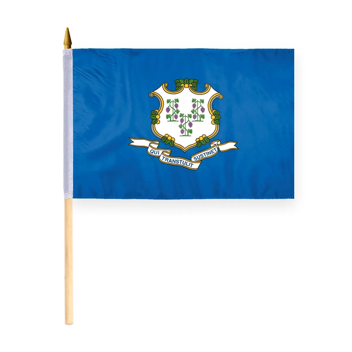 4"x6" & 12"x18'' Connecticut ePoly Printed Stick Flags 3