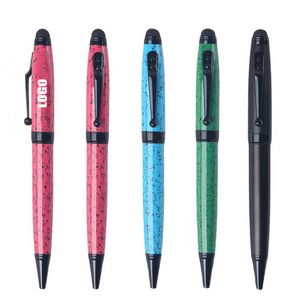 Marble Texture Spot Metal Pen With Stylus 16