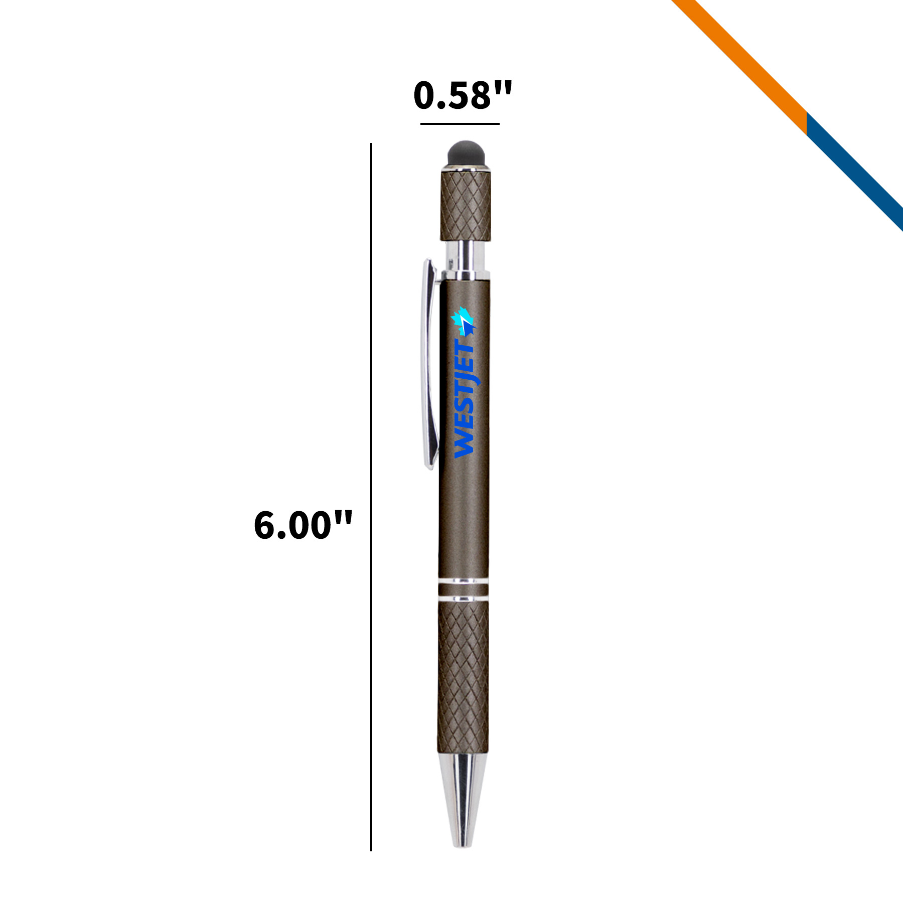 ZipPen Spin It Executive Metal Stylus Ballpoint Pen 2