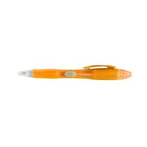 Translucent Barrel Pen With Highlighter 10