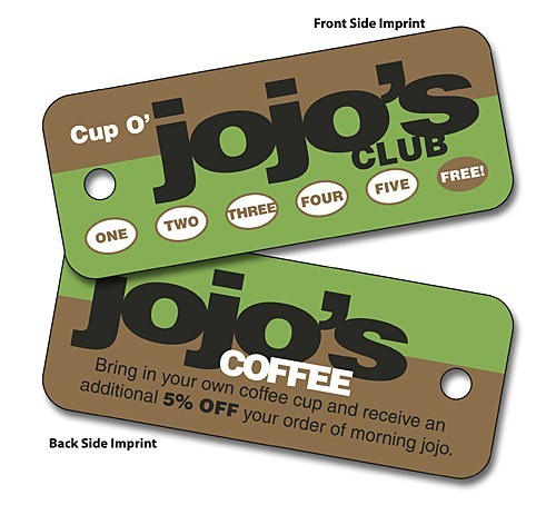Plastic Key Tag -2.75x1.125 UV-Coated (1S) - 10 pt. 1