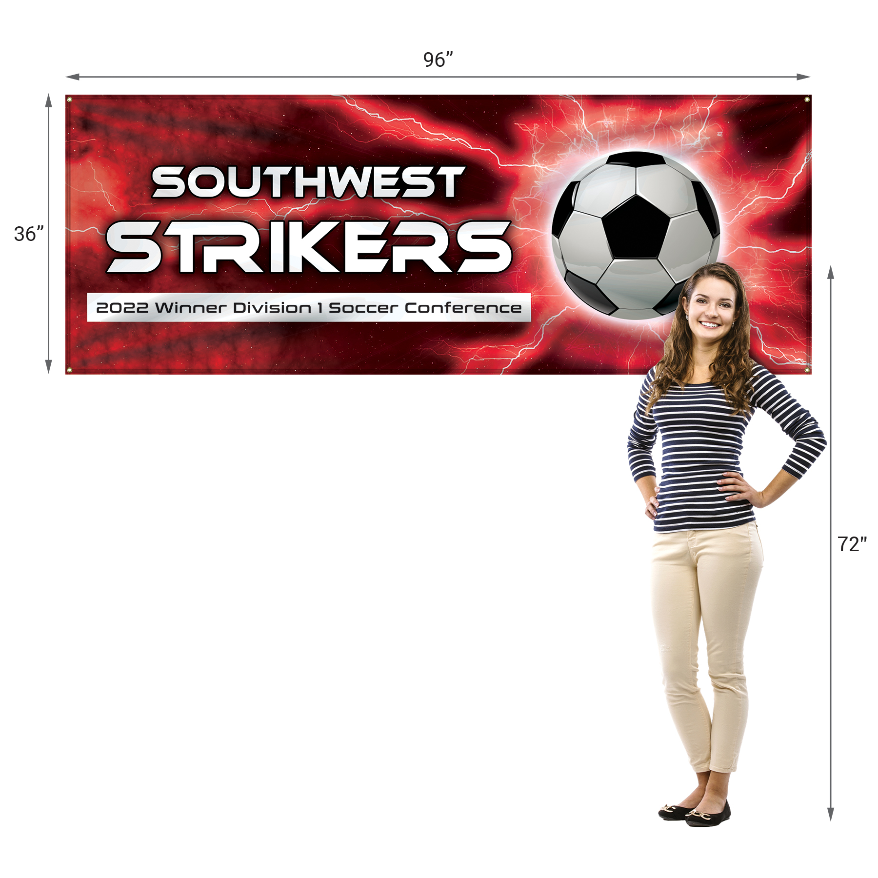 3' x 8' Custom Knitted Polyester Banner 2