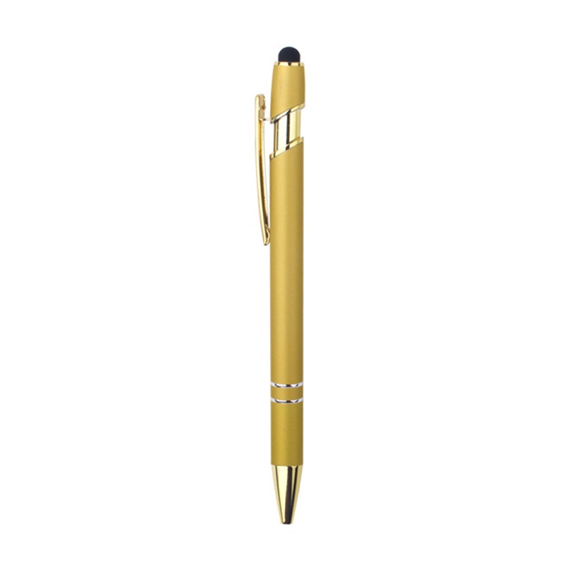 Rose Gold Soft-Touch Metallic Pen W/ Stylus 21