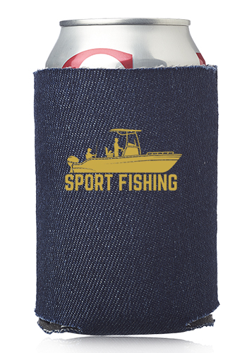 Blue Jean Foam Can Coolers, custom koozie with logo imprint 1