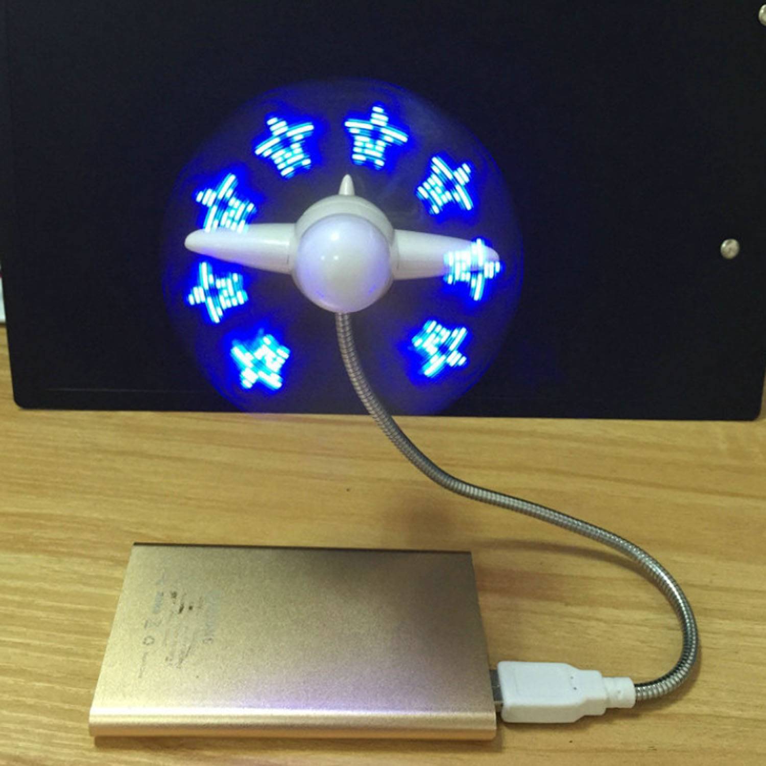 Fun LED Display USB Fan - Flexible & Portable 7