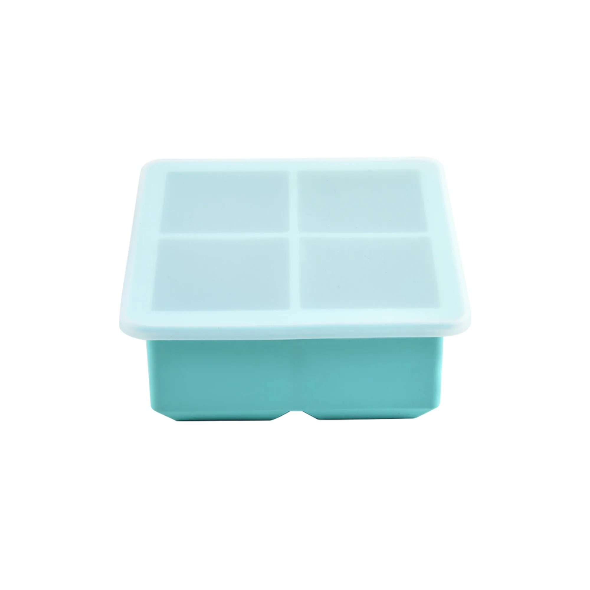 Silicone Square Ice Cube Tray With Lid 2
