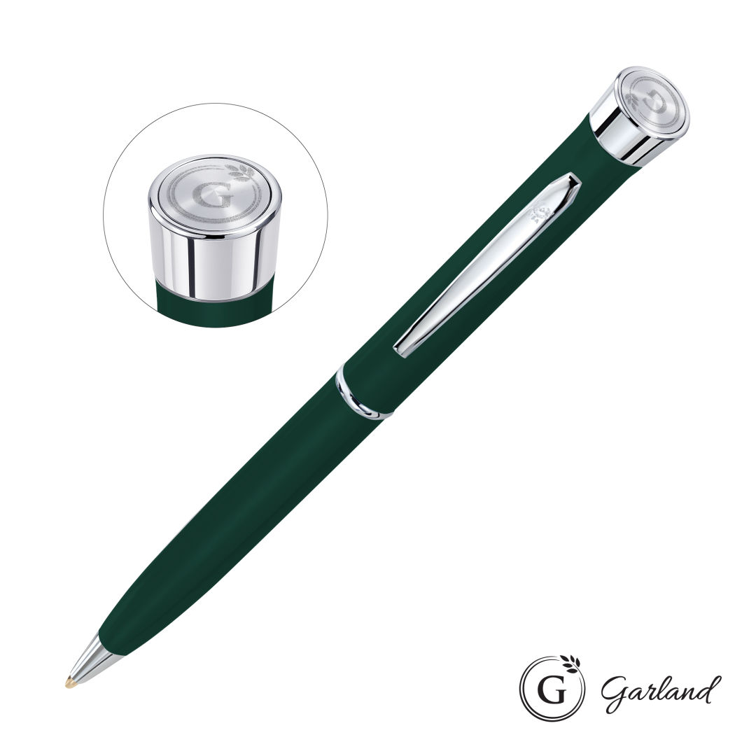 Garland® Color Matte Emblem Twist Ballpoint Pen - Chrome 11