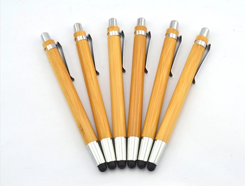 Bamboo Capacitive Stylus Ballpoint Pen 3