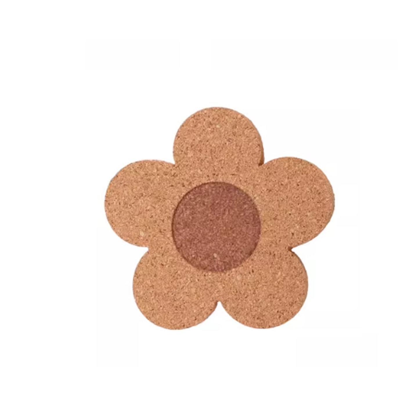 Reusable 4" retro flower shape cork Coaster/Wood Coaster for desk and glass table 4