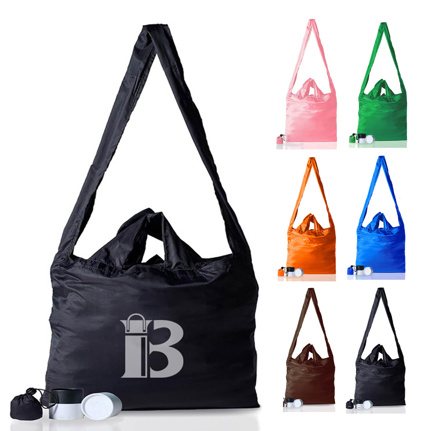 Foldaway Nylon Tote Bag for Shopping Travel