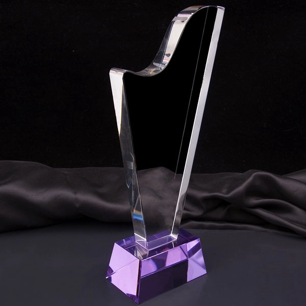 Transparent Purple Crystal Trophy 4