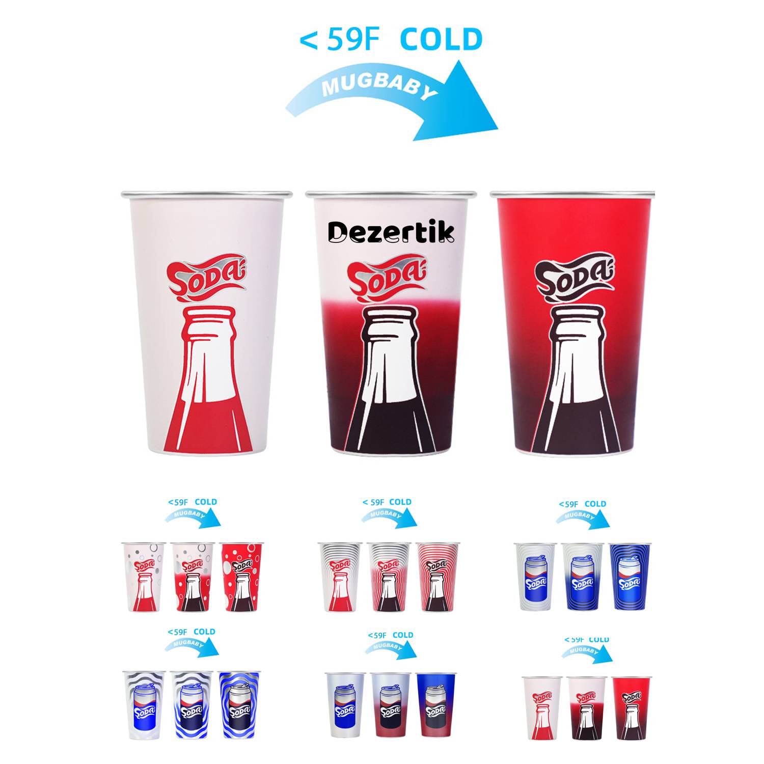 15oz Color-Changing Aluminum Cup for Cold Drinks & Beer