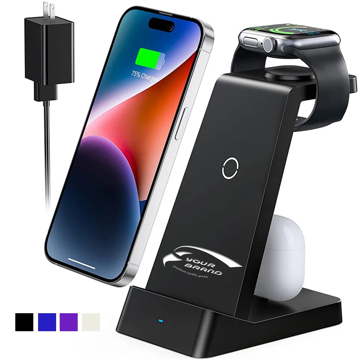 3-in-1 Phone Watch Earpods Wireless Charging Station 1