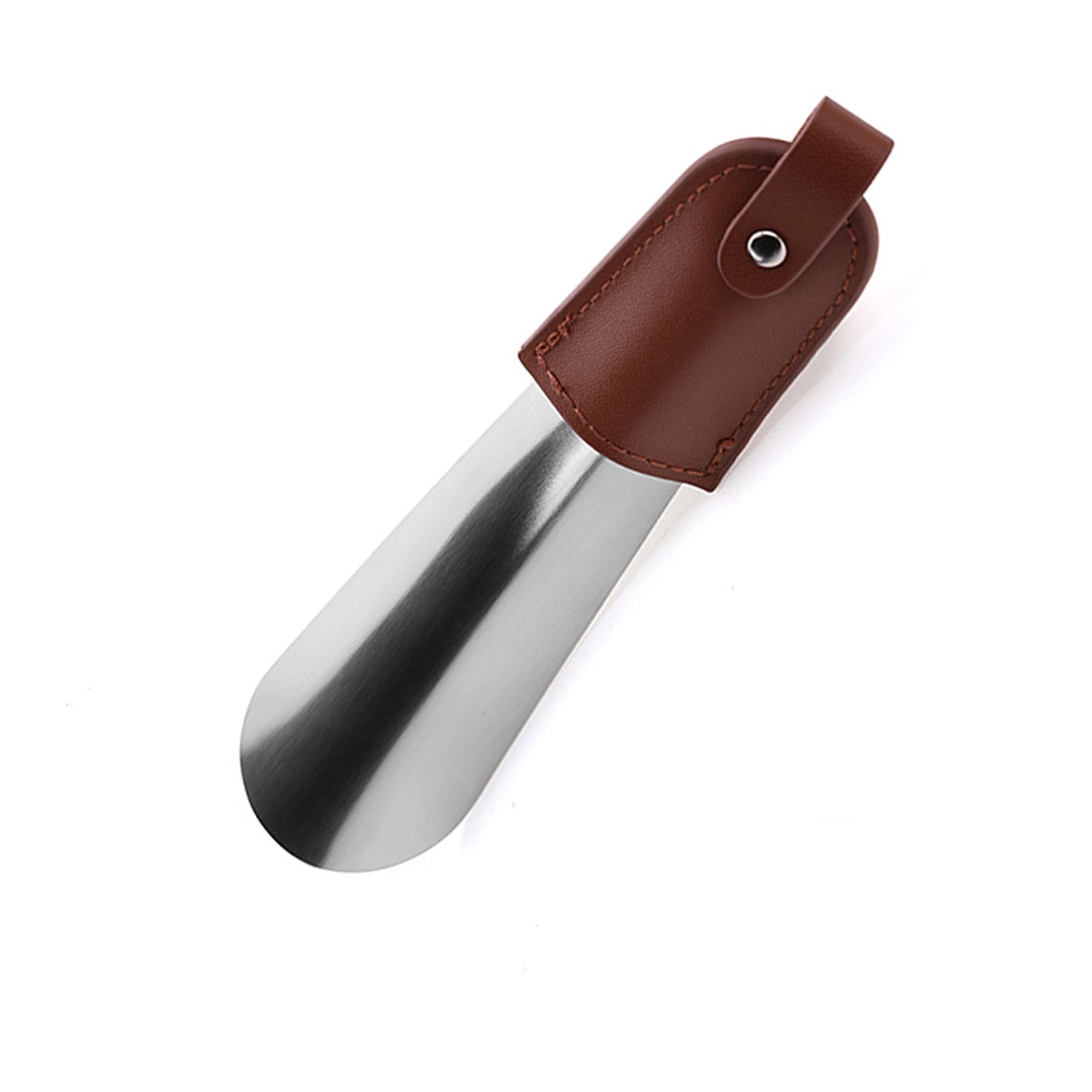 Stainless Steel Shoehorn Whit Leather Cover 5
